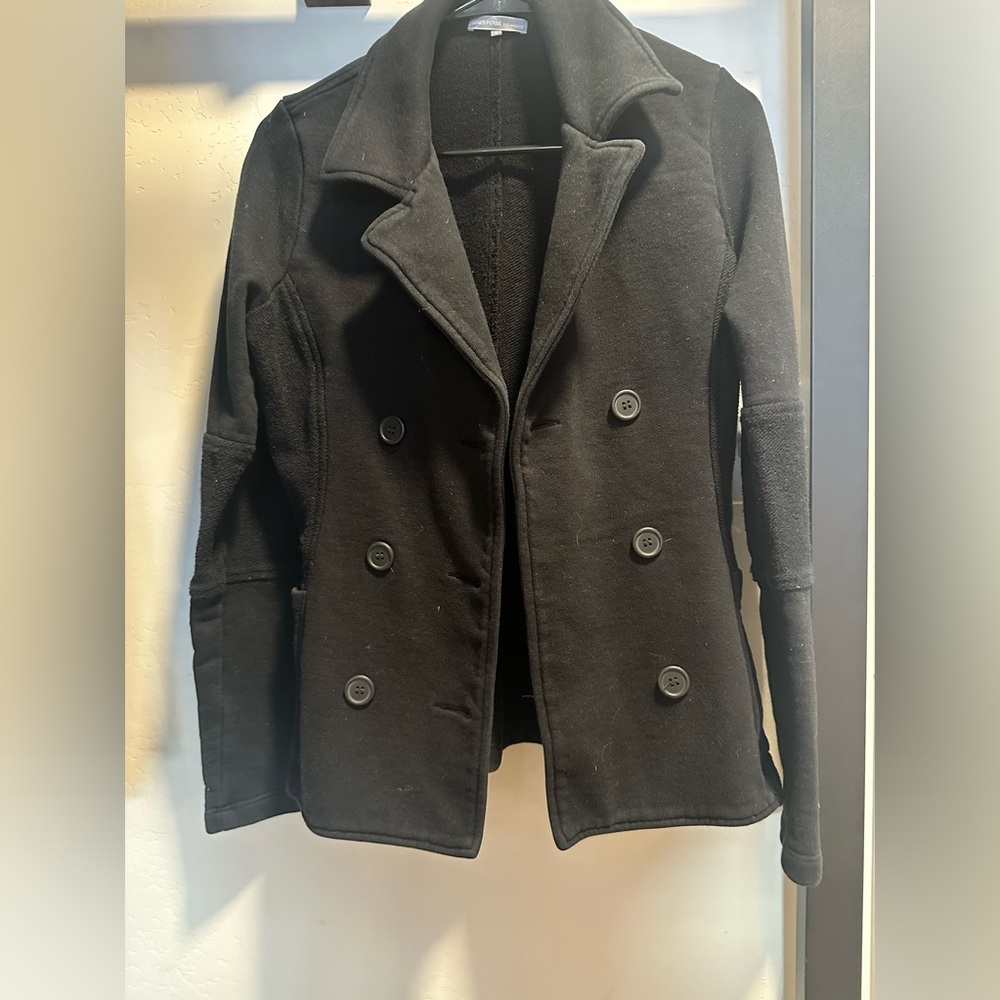 James Perse Black Pea Coat